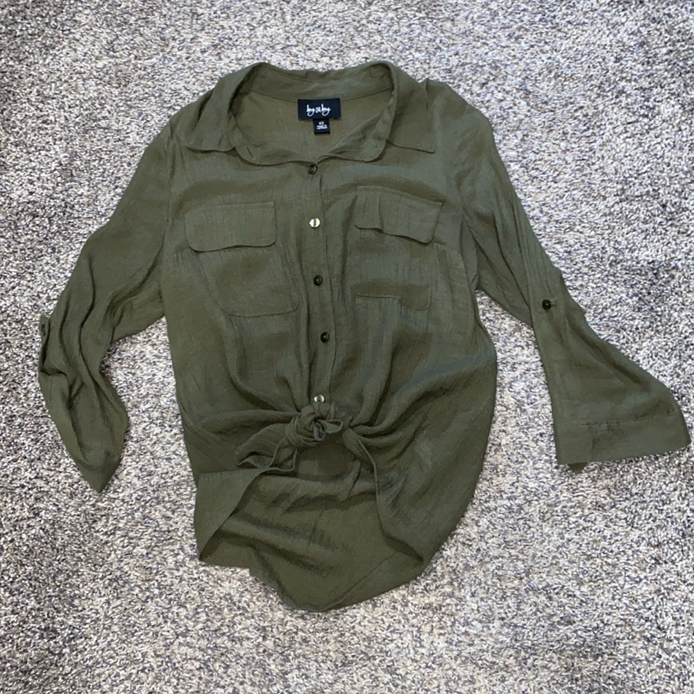 Sheer Button Down Shirt